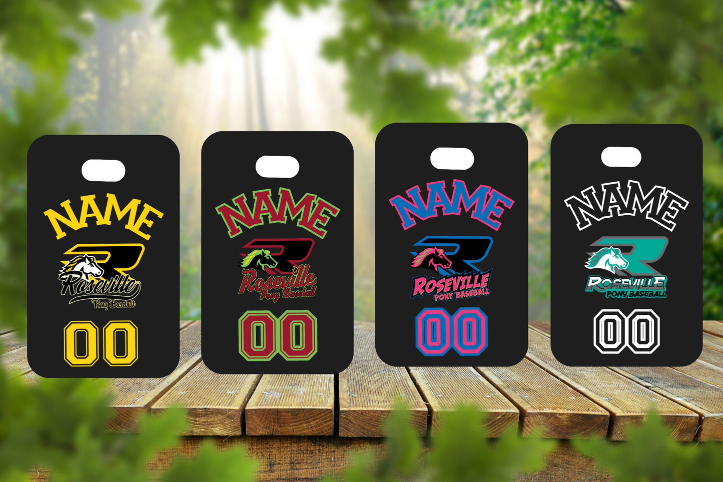 Roseville Pony Baseball Bag Tags