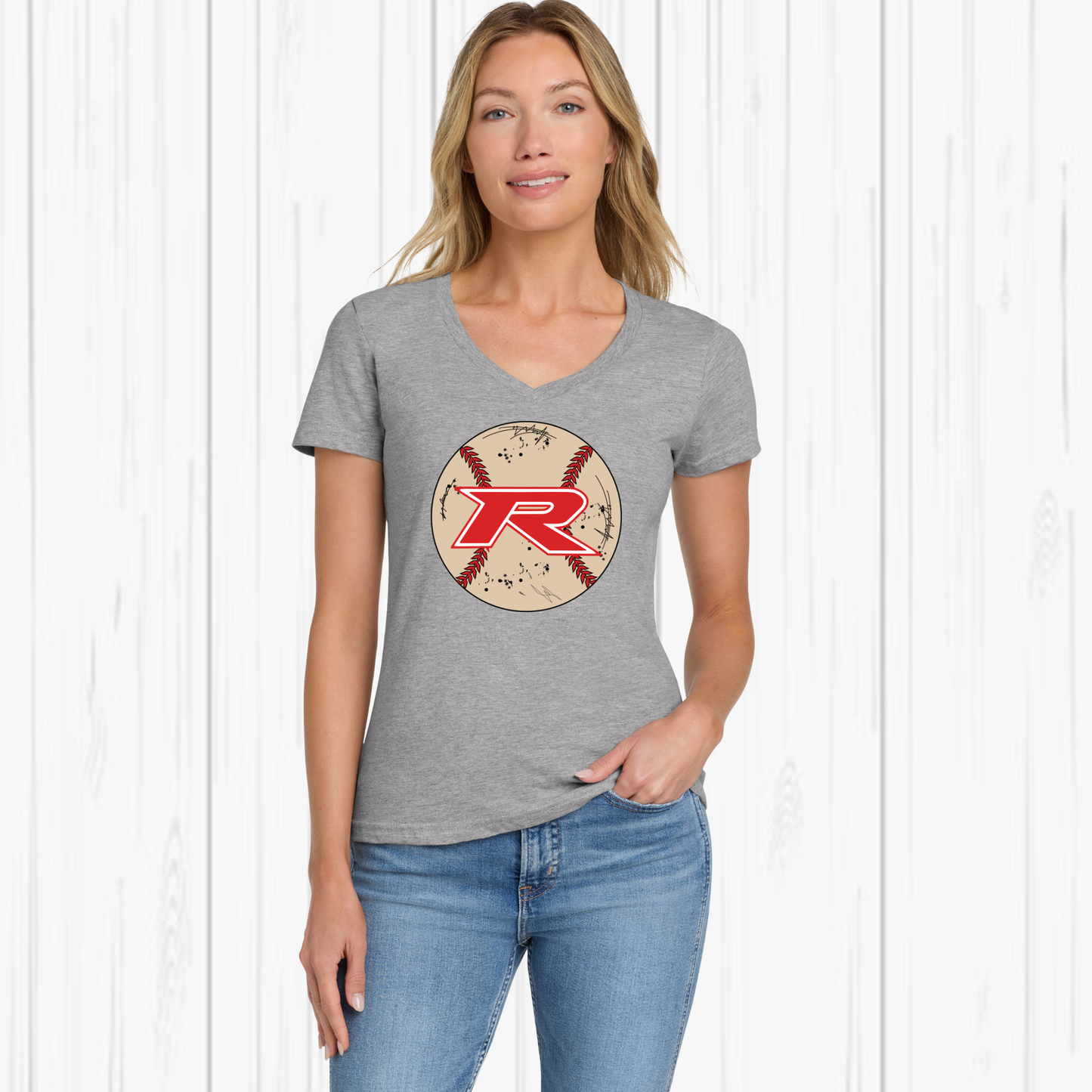 Rocklin Pony Baseball Tees and Tanks-Distressed Baseball