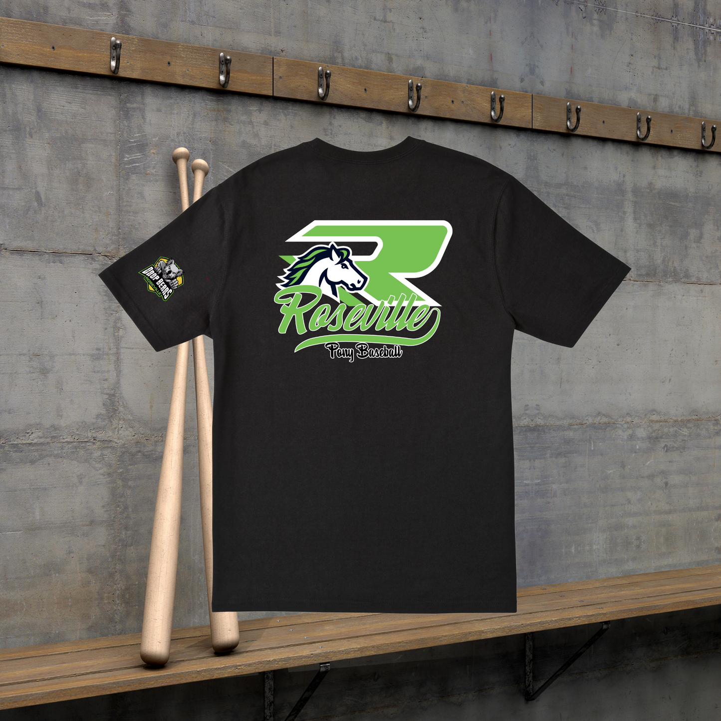 Roseville Pony Baseball Tees and Tanks-Adult and Youth- R DropBears