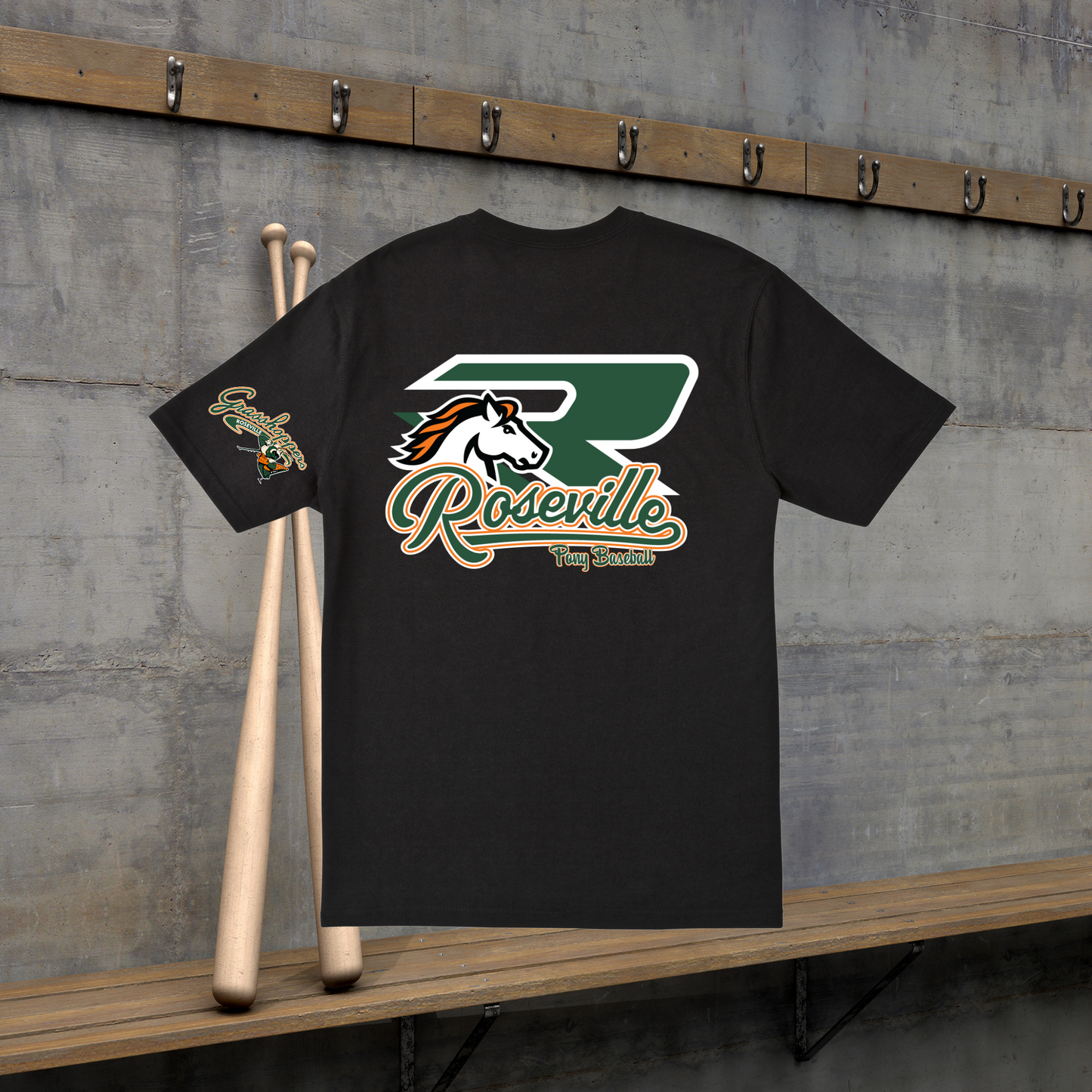 Roseville Pony Grasshopper Soft Style - Adult Tee
