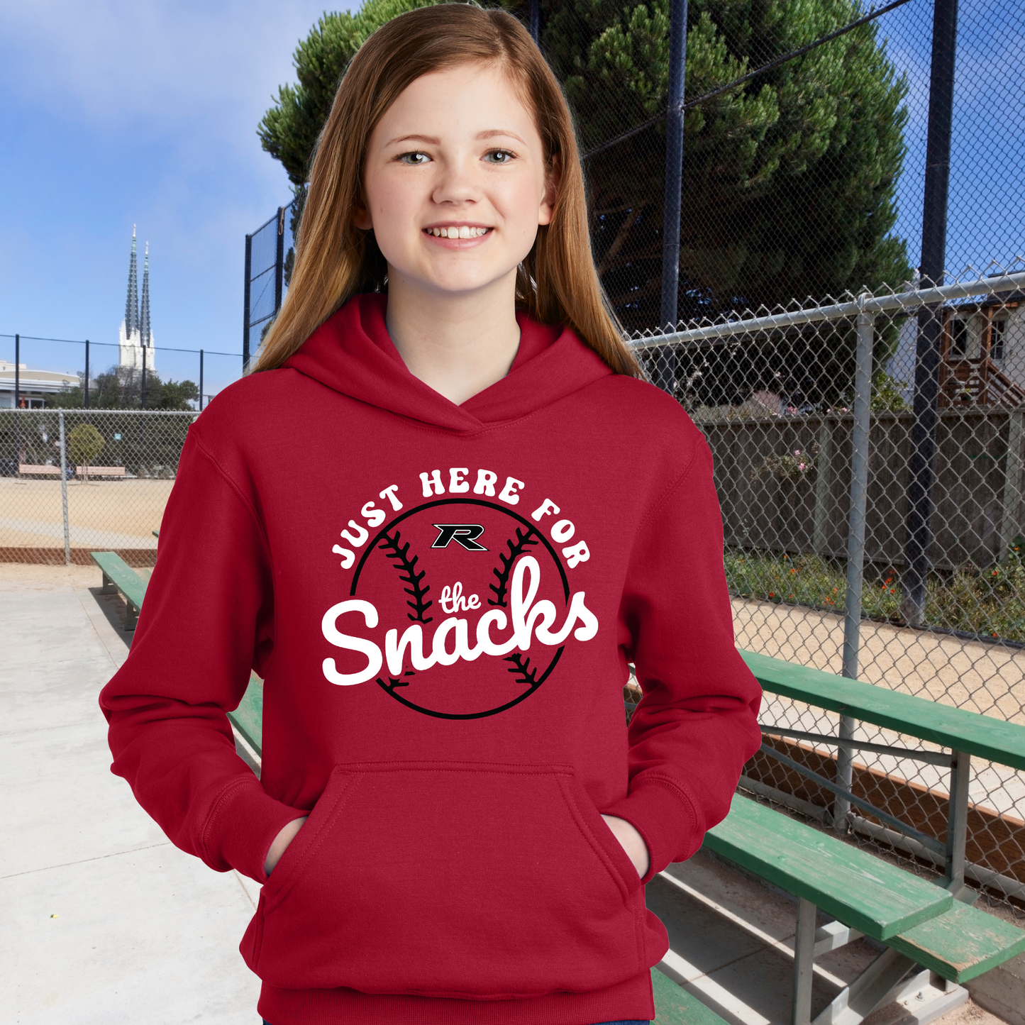Rocklin Pony Baseball Hoodie- snacks Youth and Adult