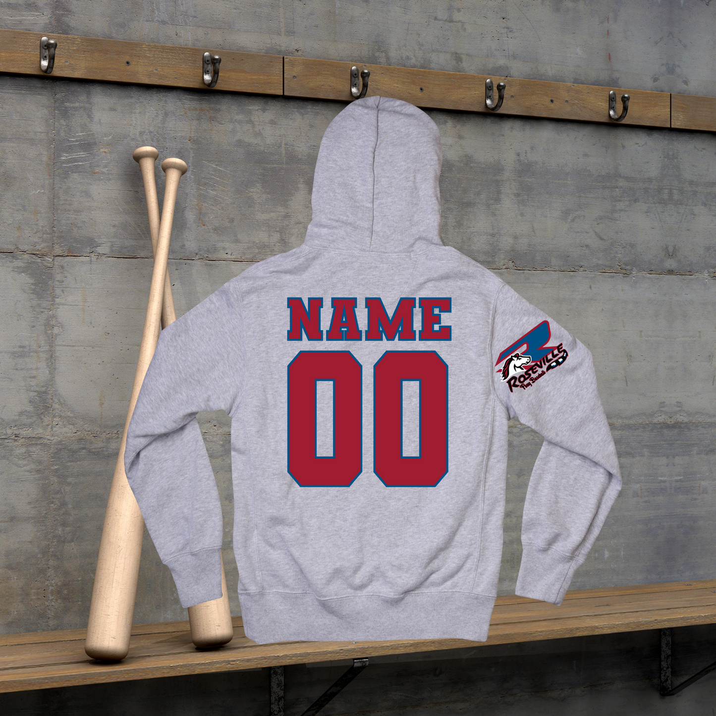 Roseville Pony Baseball Adult/Youth Hoodie-Trash Pandas