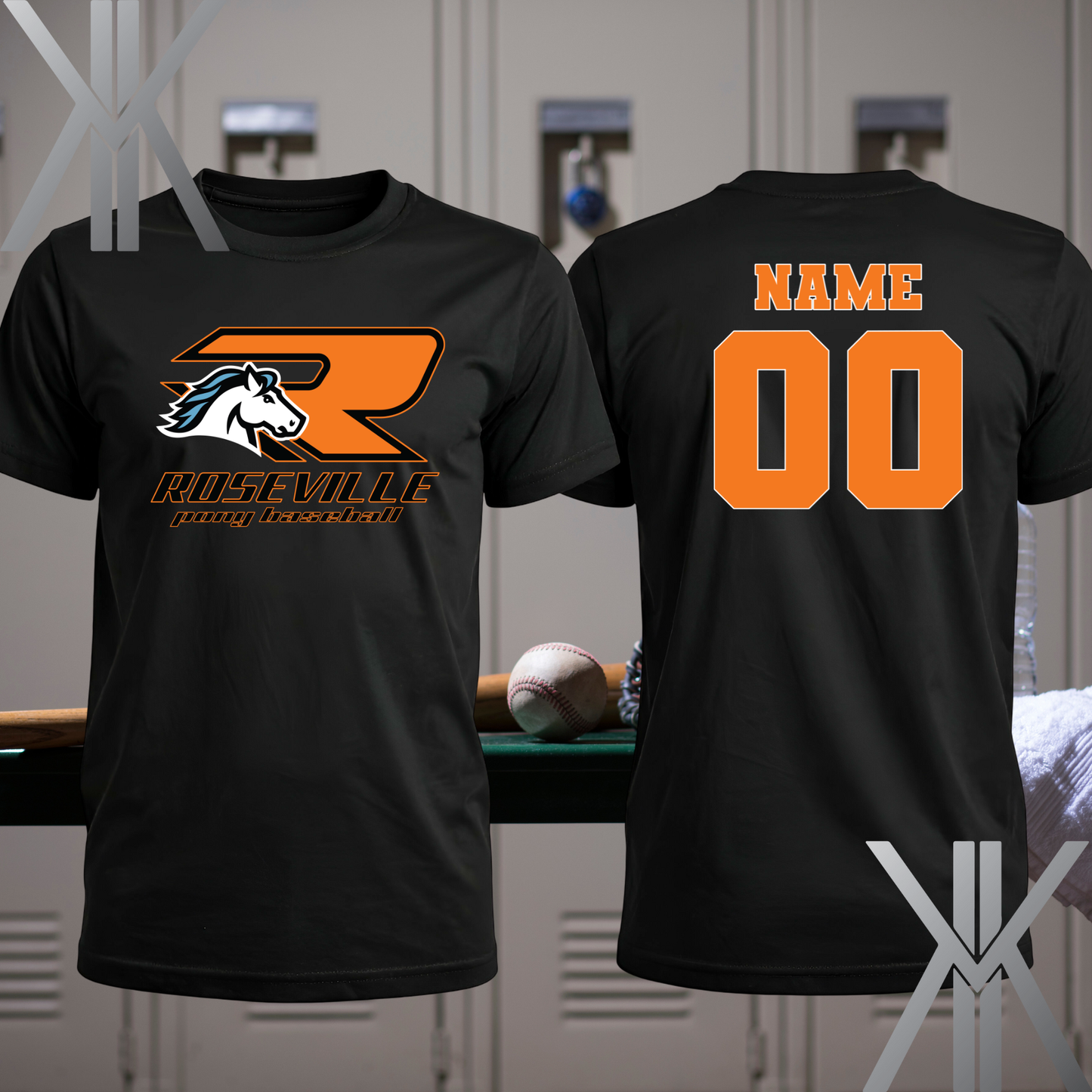 Roseville Pony Baseball Tees and Tanks-Adult and Youth- R coconuts