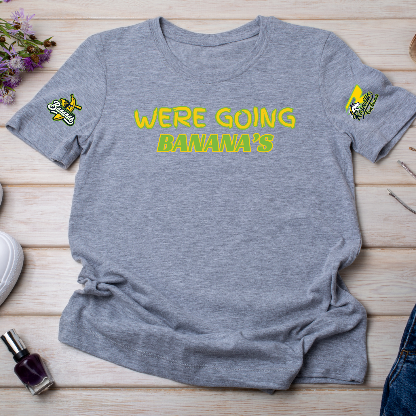 Roseville Pony Baseball - going bananas - Youth & Toddler Core Cotton Tee