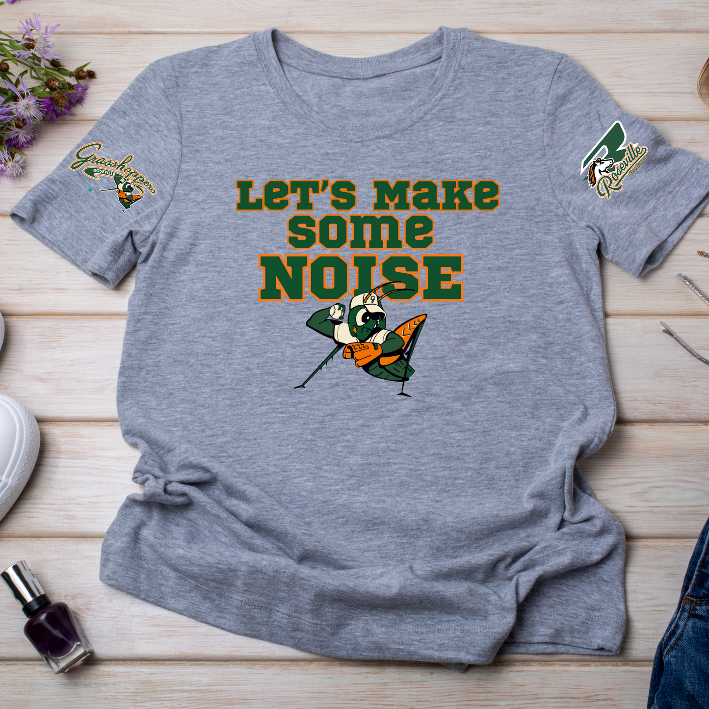 Roseville Pony Grasshoppers - Noise- Adult Soft Style Tee