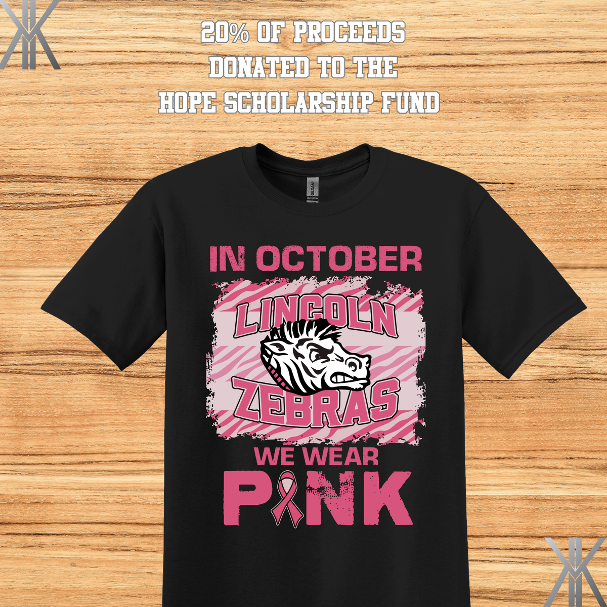 Lincoln Zebra Tees- Breast Cancer