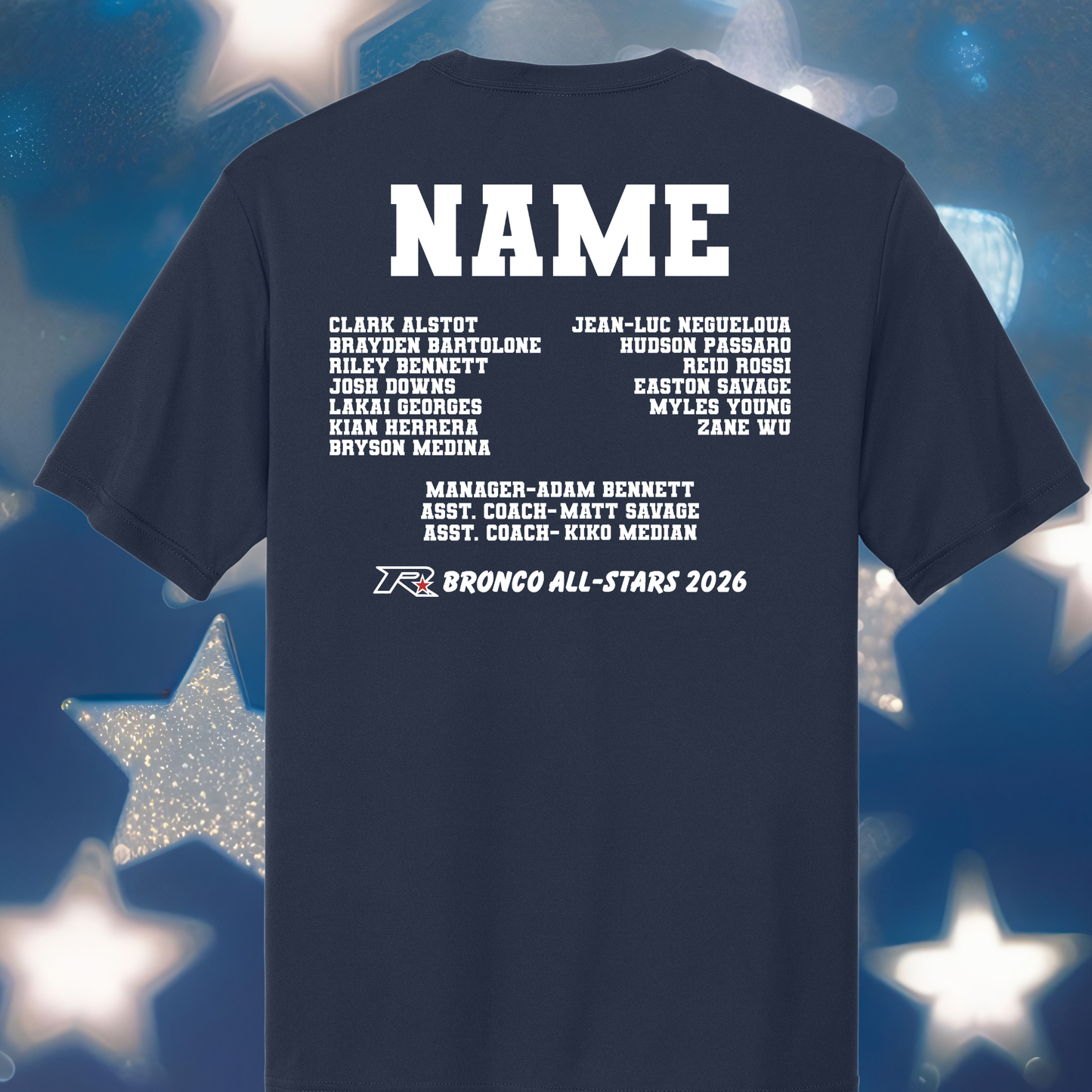 All Star Performance Tee/Hoodie- Youth and Adult- Rocklin- Roster All Stars 2026