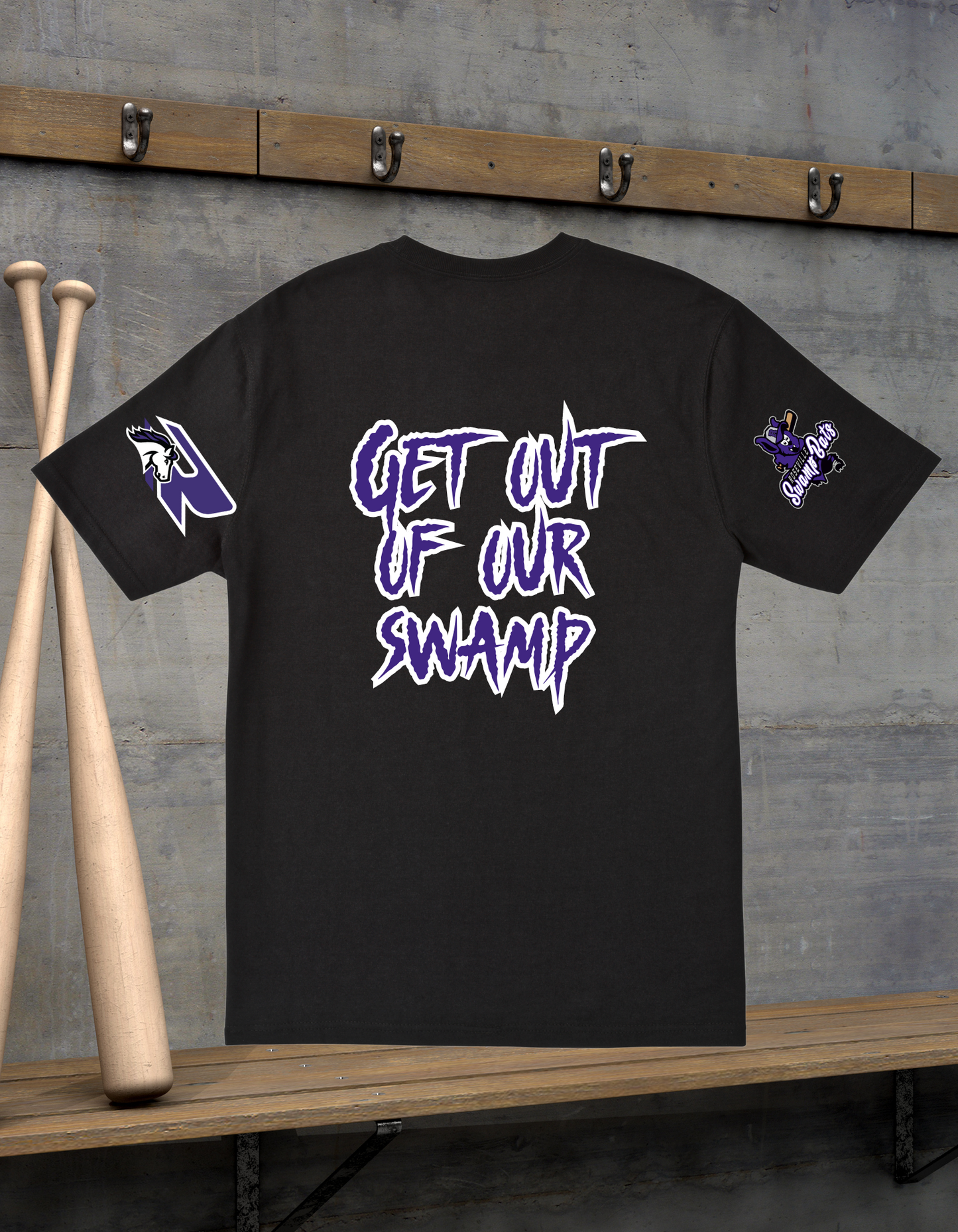 Roseville Pony Swamp Bats - get out of our swamp - Adult Soft Style Tee