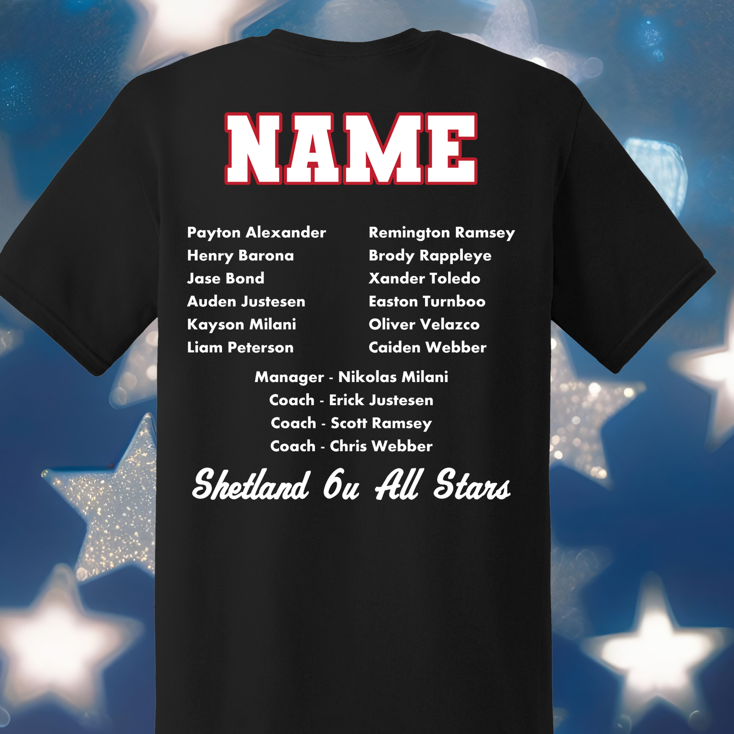 Roseville Pony Baseball Tees and Tanks-Adult and Youth- All Star Uniform logo 2026)