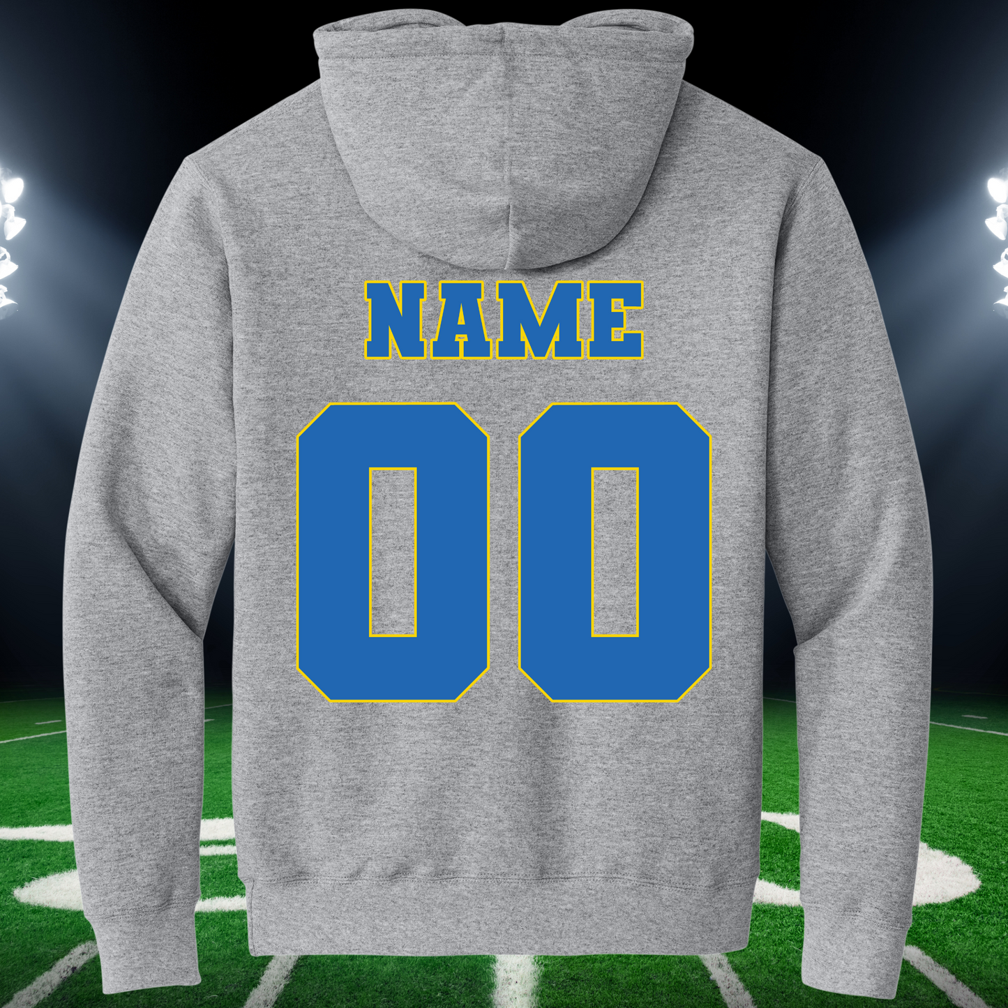 Lincoln Zebra Football Hoodie/Crew-Adult and Youth-Zebras