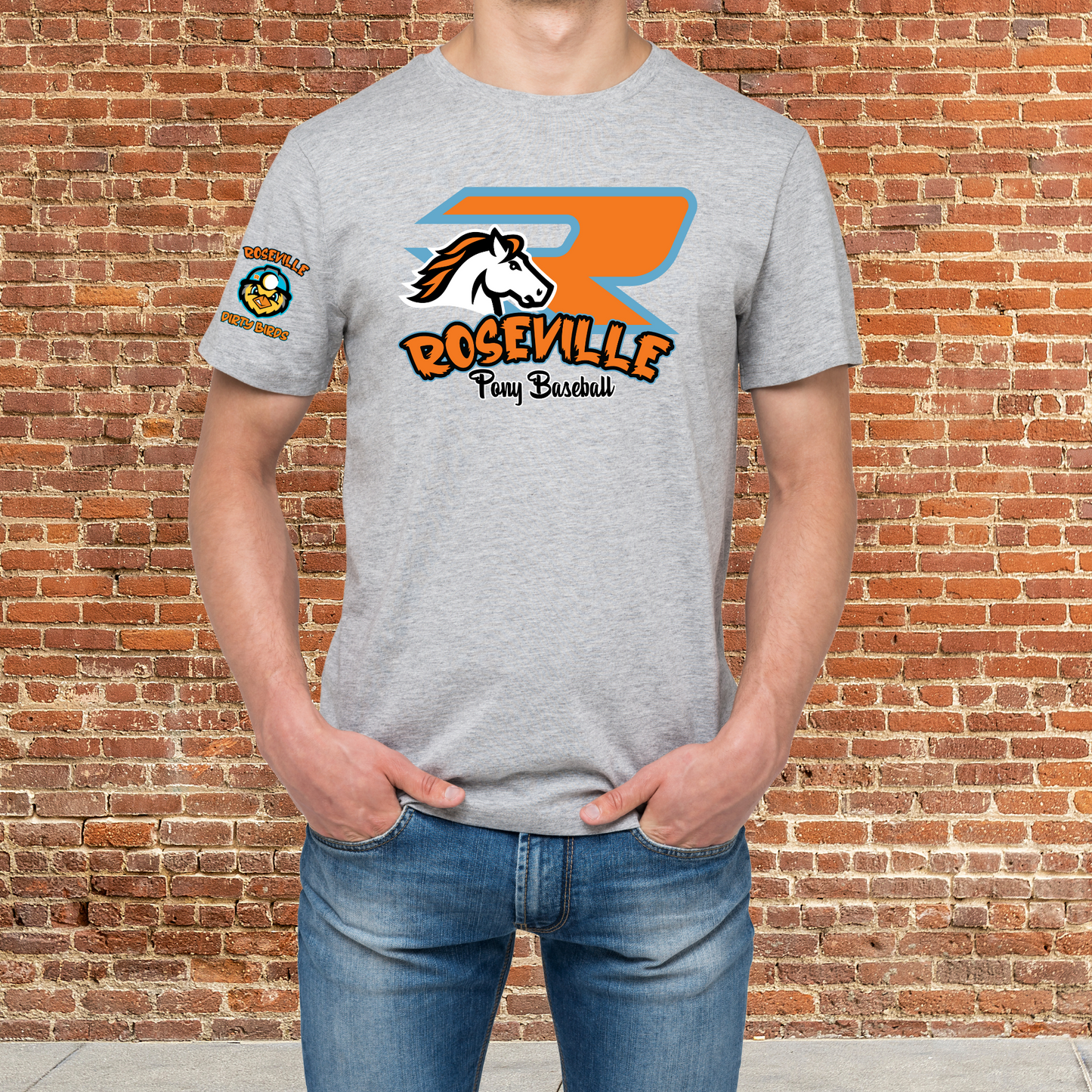 Roseville Pony Dirty Birds Soft Style - Adult Tee