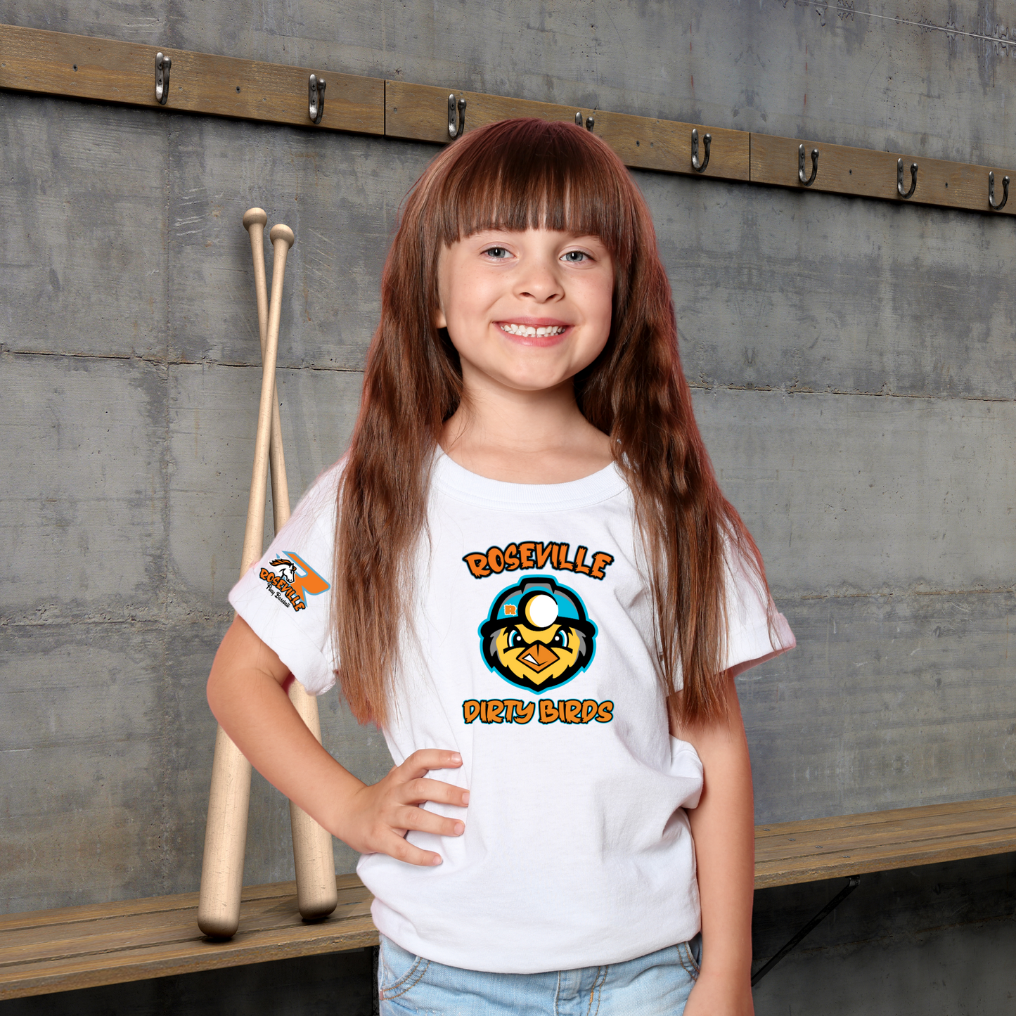 Roseville Pony Baseball - dirty birds - Youth & Toddler Core Cotton Tee