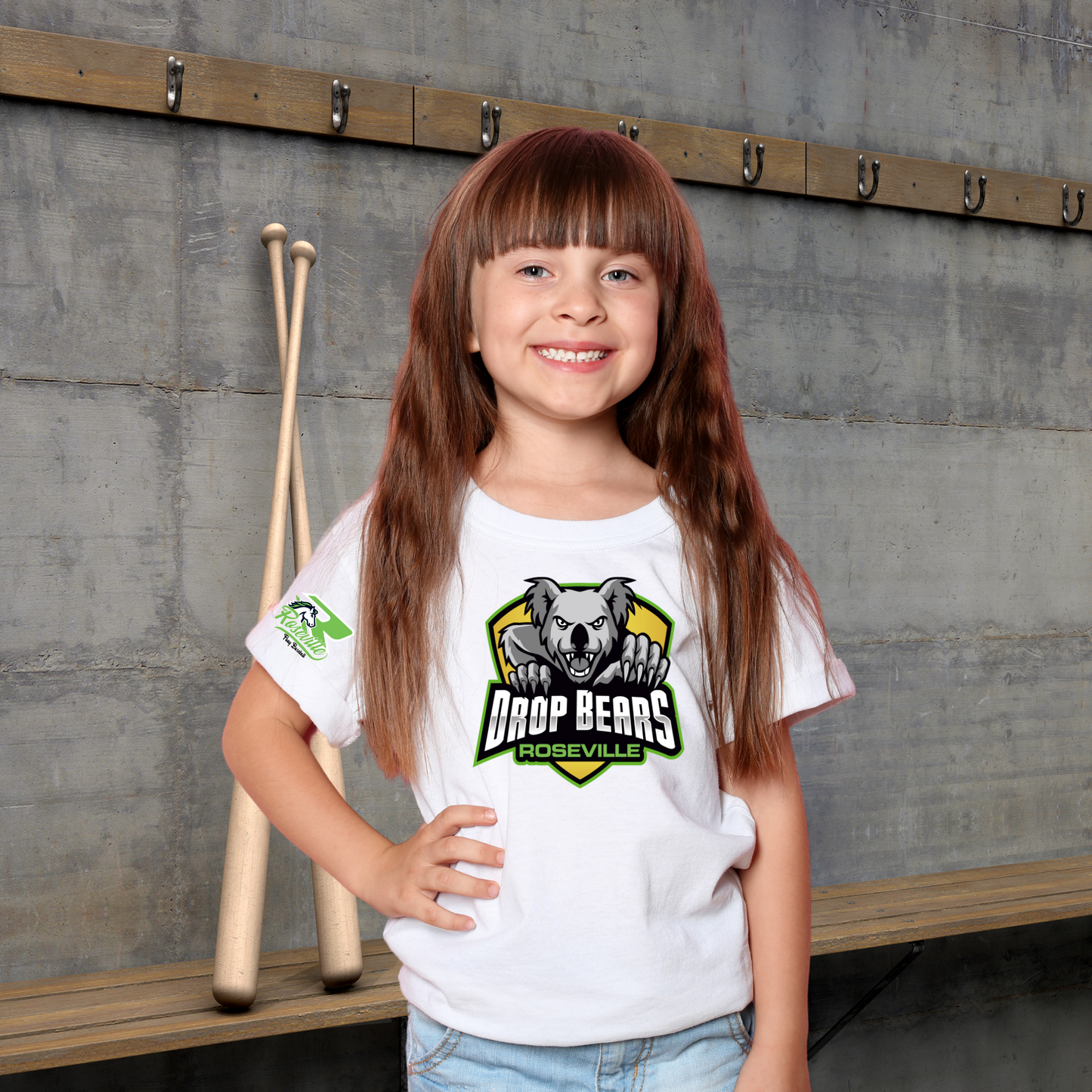 Roseville Pony Baseball -Drop Bears - Youth & Toddler Core Cotton Tee