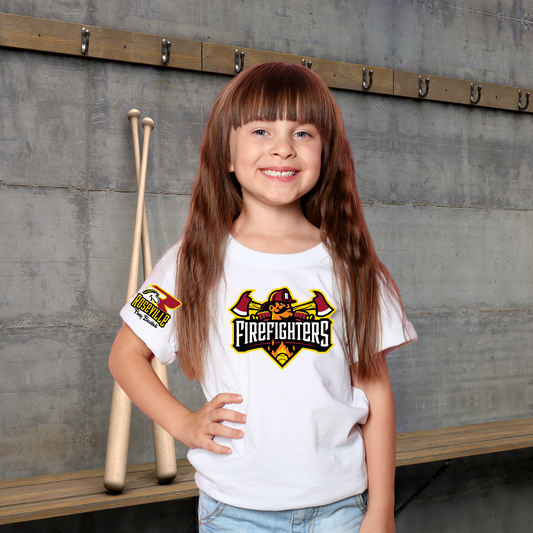 Roseville Pony Baseball -Fire Fighters - Youth & Toddler Core Cotton Tee