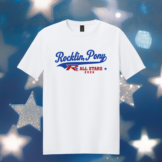 Rocklin Pony Baseball Tees and Tanks-Adult and Youth- All Star 2026