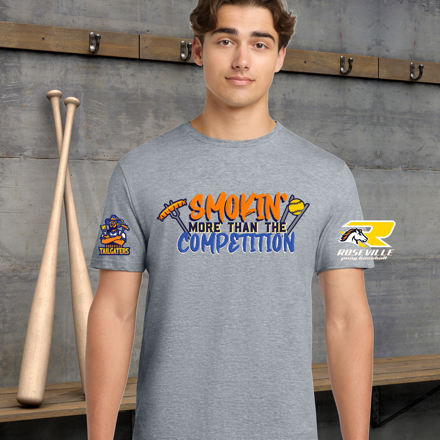 Roseville Pony Baseball Tees and Tanks-Adult and Youth- Tail Gators Smoking