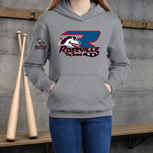 Roseville Pony Baseball Adult/Youth Hoodie-Trash Pandas R