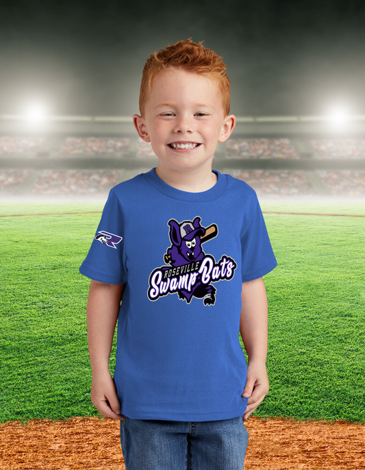 Roseville Pony Baseball - Swamp Bats- Youth & Toddler Core Cotton Tee