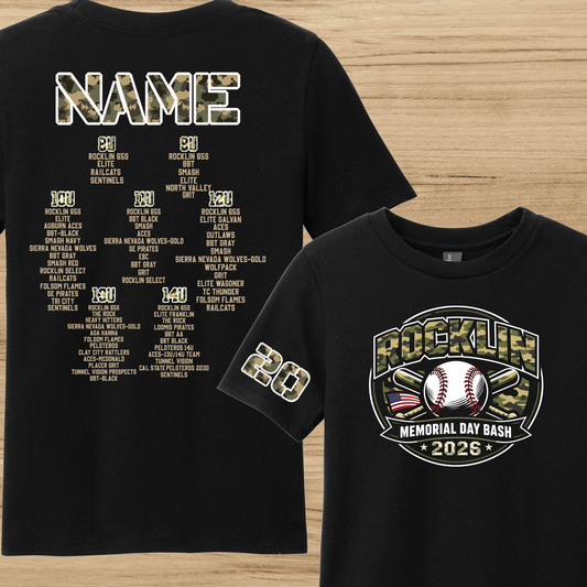 Rocklin Memorial Day Tournament Tee