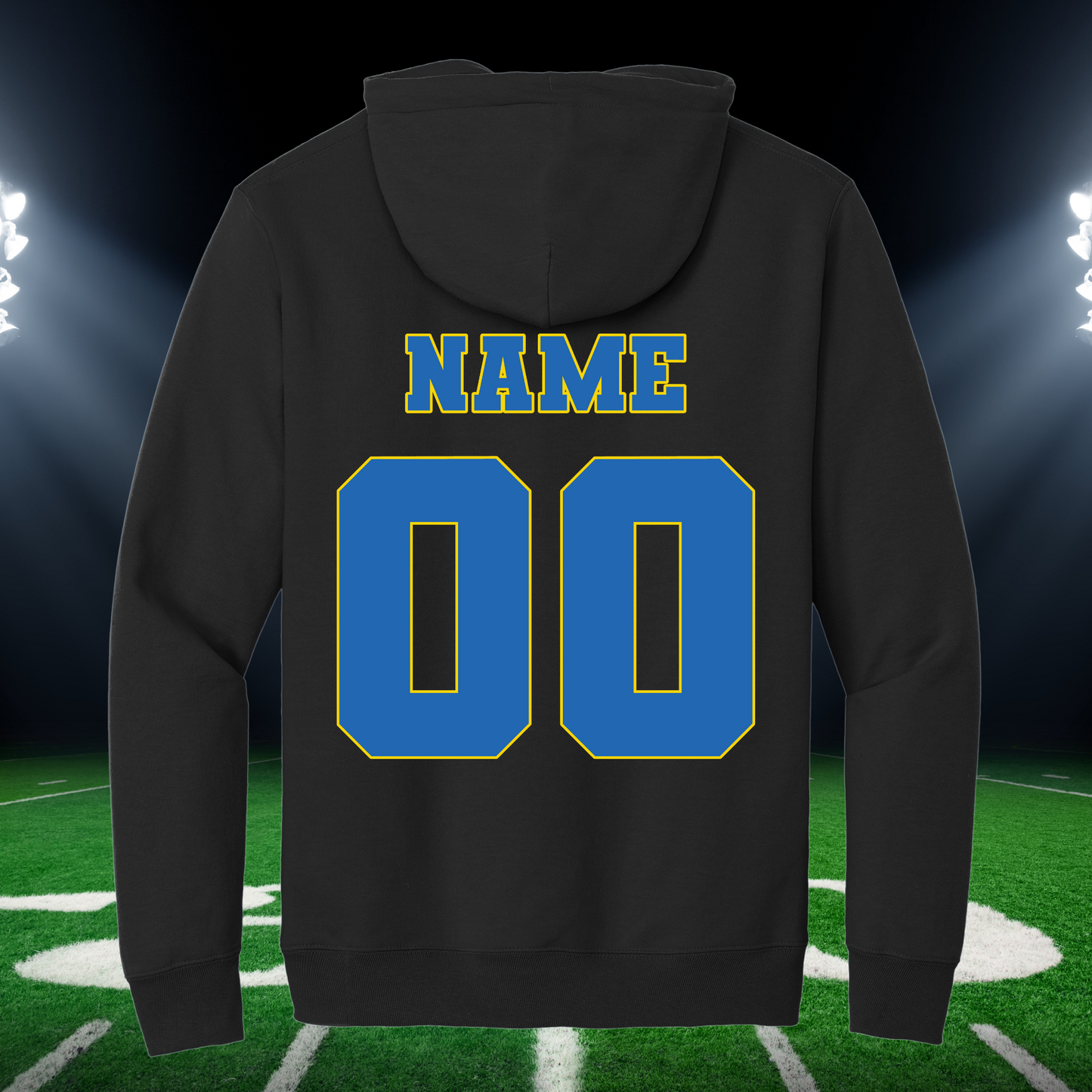 Lincoln Zebra Football Hoodie/Crew-Adult and Youth-Zebras