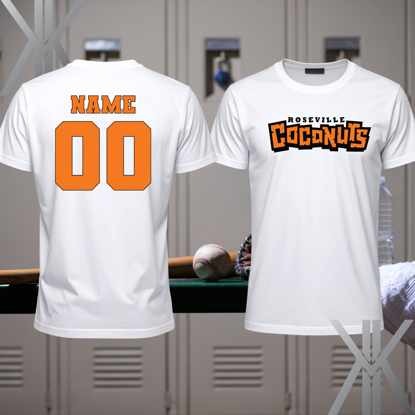 Roseville Pony Baseball Tees and Tanks-Adult and Youth- coconuts