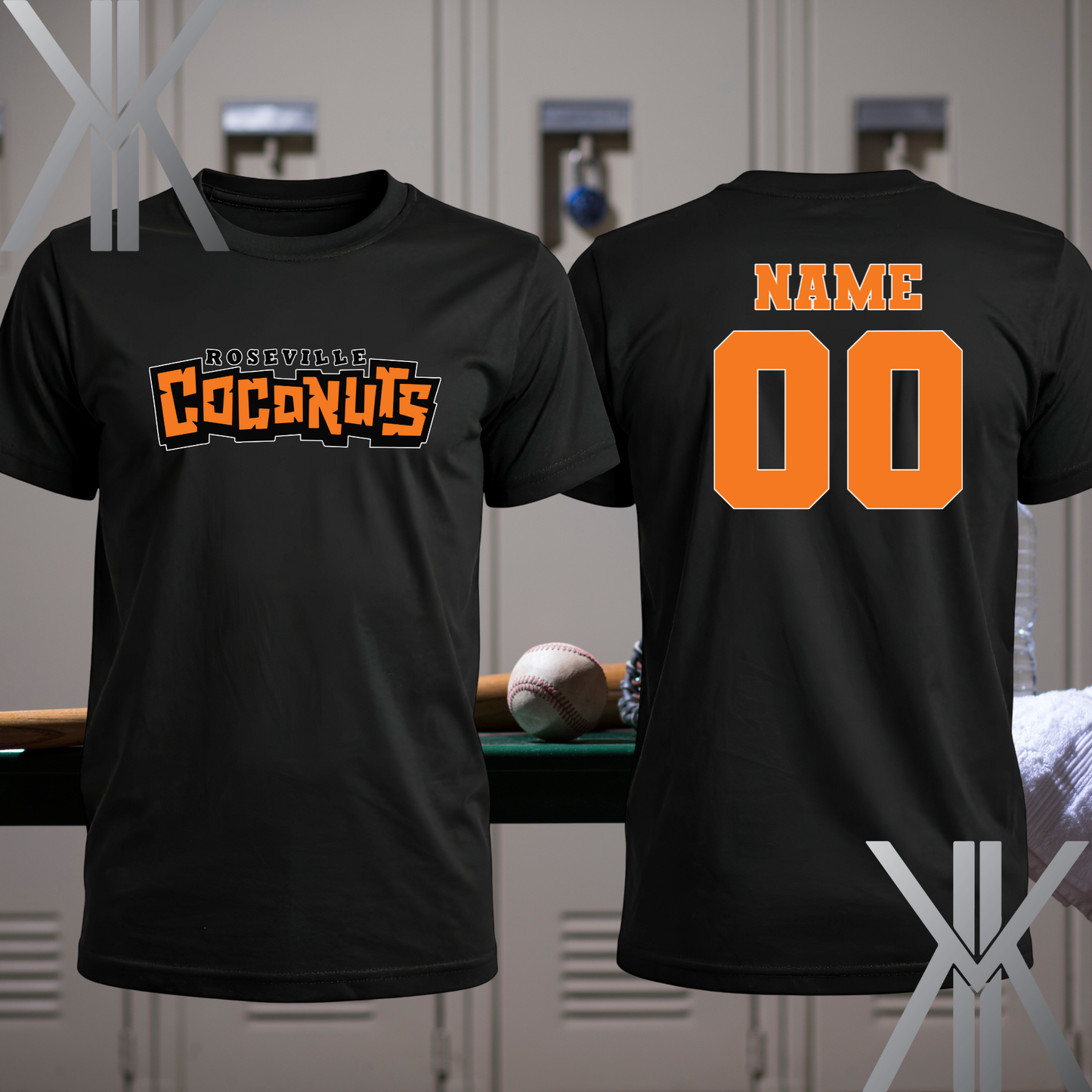 Roseville Pony Baseball Tees and Tanks-Adult and Youth- coconuts