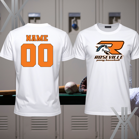 Roseville Pony Baseball Tees and Tanks-Adult and Youth- R coconuts