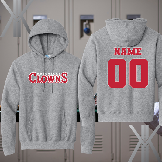 Roseville Pony Baseball Adult/Youth Hoodie-Clowns