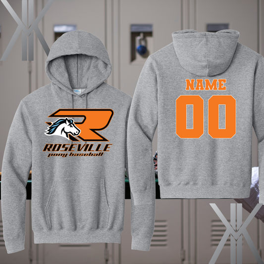 Roseville Pony Baseball Adult/Youth Hoodie-R-Coconuts