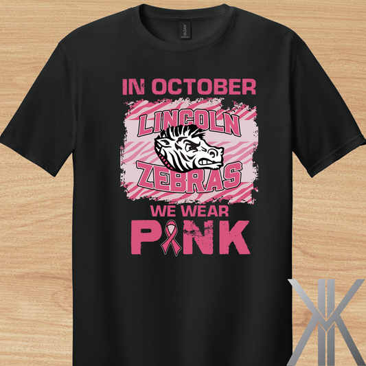 Lincoln Zebra Tees and Tanks- October we wear pink
