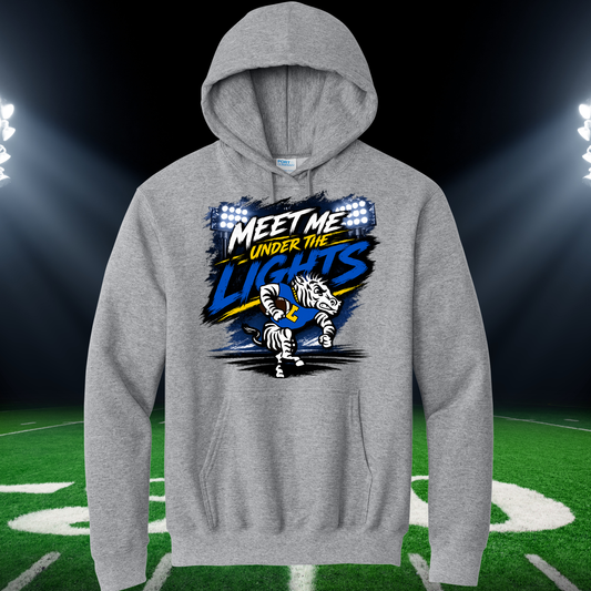 Lincoln Zebra Football Hoodie/Crew-Adult and Youth-meet me under