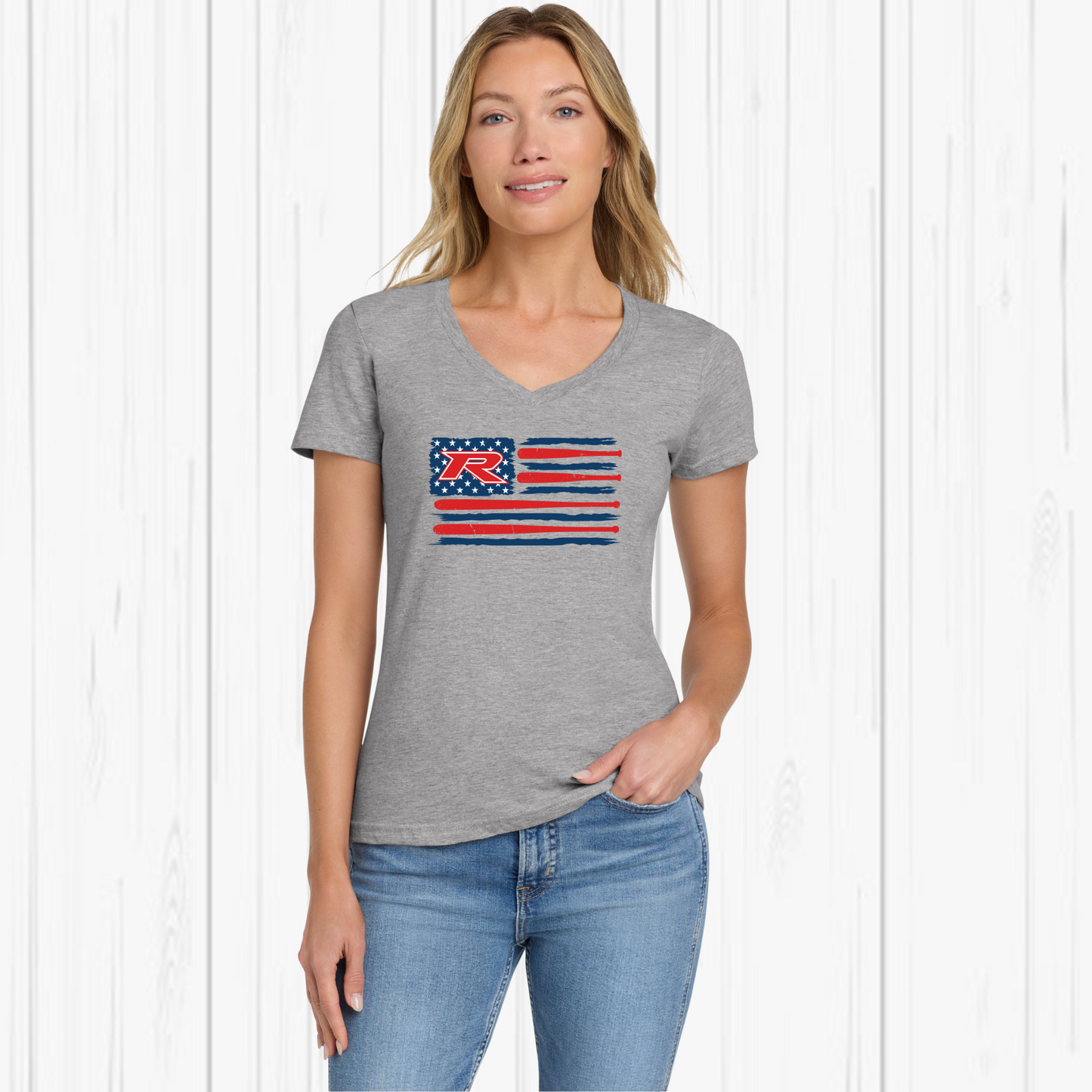 Rocklin Pony Baseball Tees and Tanks-Flag