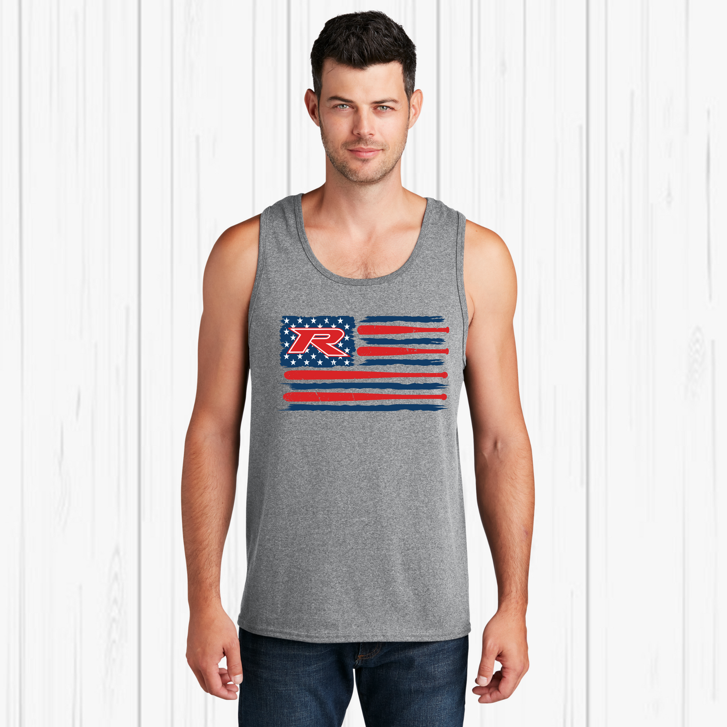 Rocklin Pony Baseball Tees and Tanks-Flag