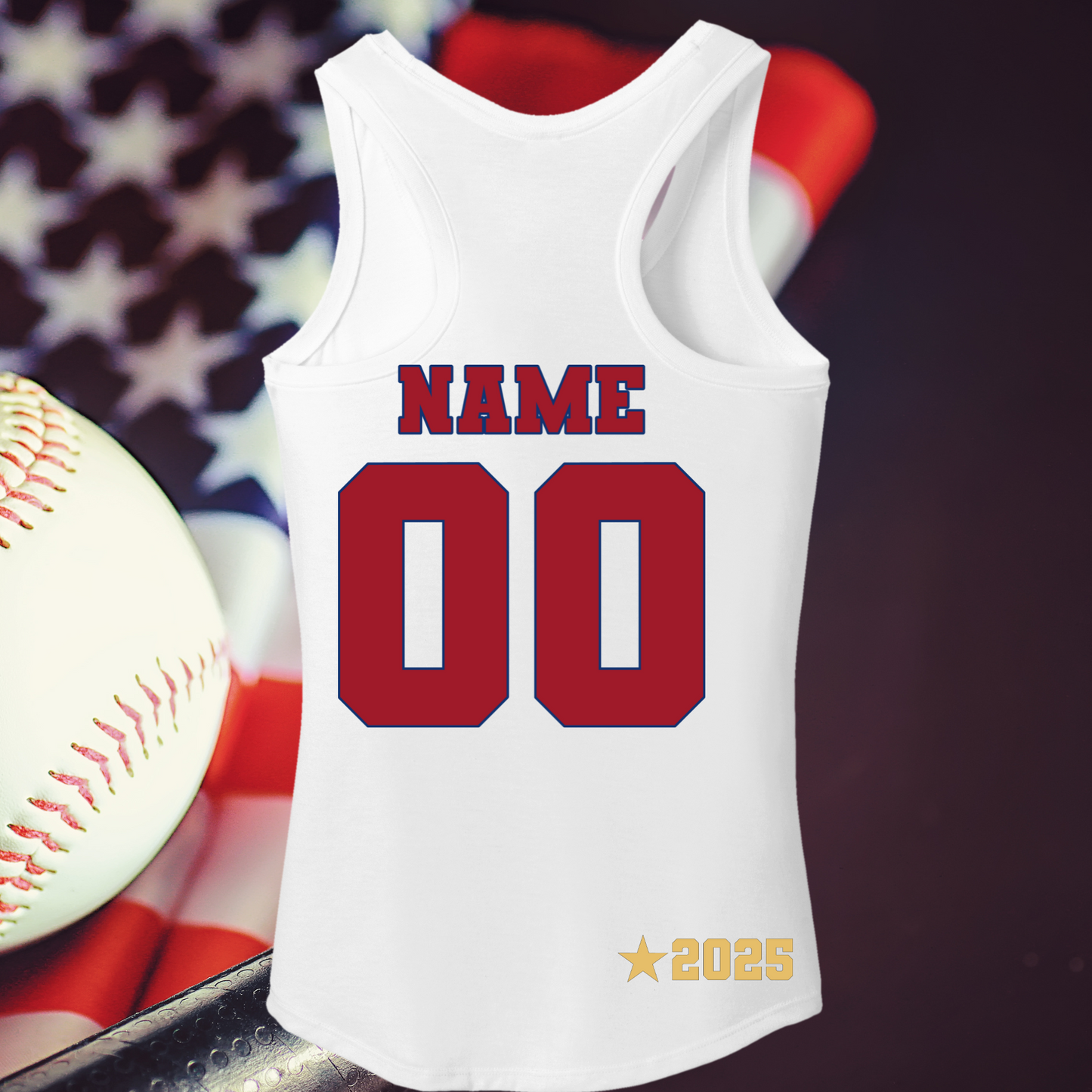 Roseville Pony Baseball Tees and Tanks-Adult and Youth- All American