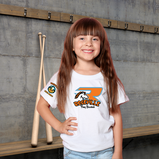 Roseville Pony Baseball - Dirty Birds - Youth & Toddler Core Cotton Tee