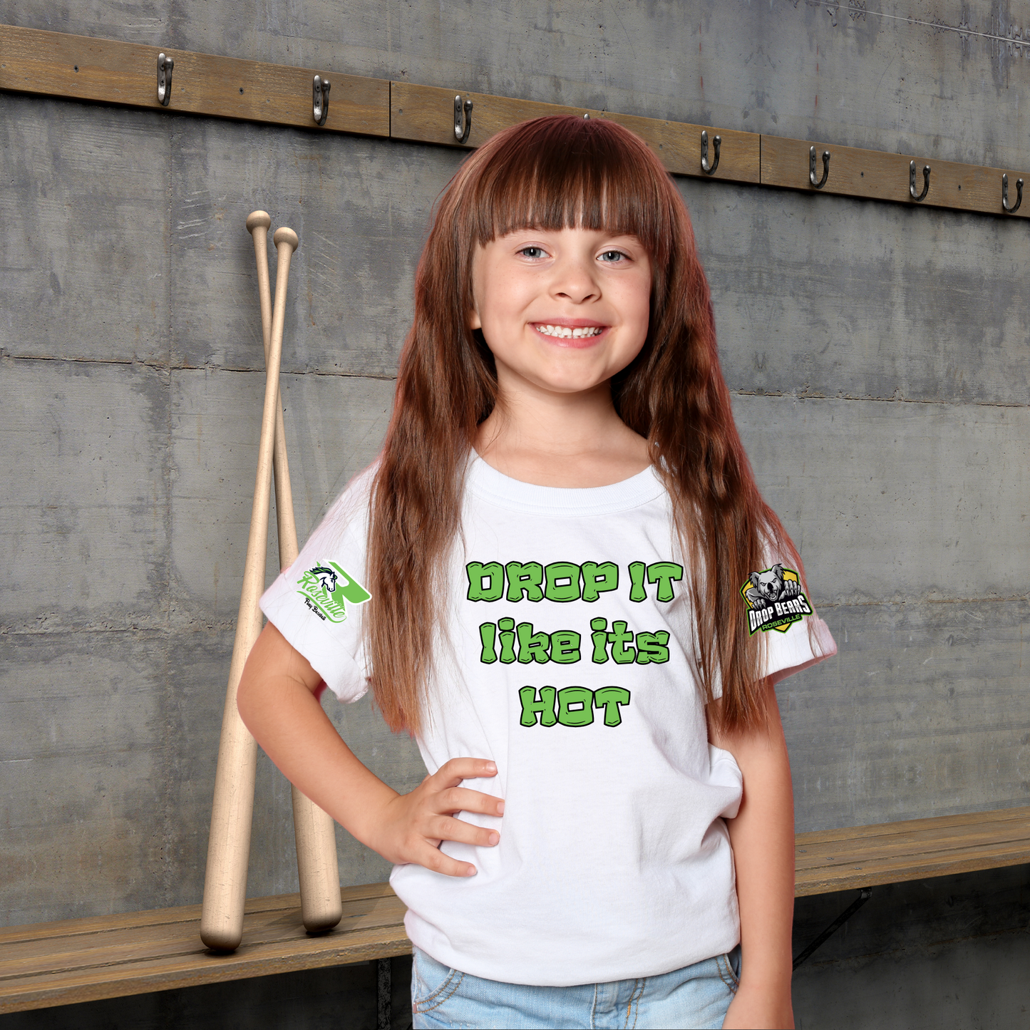 Roseville Pony Baseball - Drop it - Youth & Toddler Core Cotton Tee