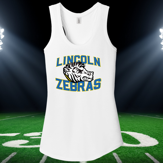 Lincoln Zebra Tees and Tanks- Lincoln Zebra Head